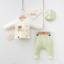 Erkek Bebek Minizeyn 0-3 Ay Süzene Ayıcık 5 Li Set %100 Pamuk
