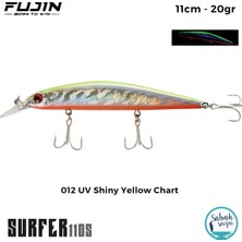 Fujin Surfer 110S 11CM 20GR Maket Balık 012 Uv Shiny Yellow Chart