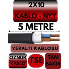 Öznur 2X10 Nyy (Yeraltı Kablosu) Metre Seçenekli