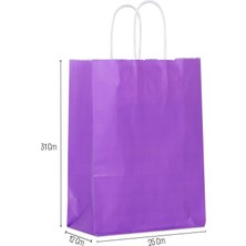 25*31*12 Mor Saplı Kağıt Çanta 24 Adet