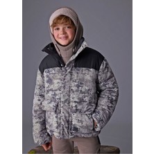 Mayoral Erkek Çocuk Dik Yaka Gizli Kapüşon Dolgulu Mont 7414 Gri