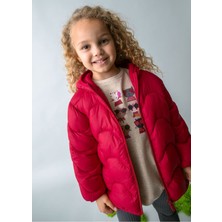 Mayoral Kız Çocuk Kapüşonlu Şişme Dolgulu Mont 4443 Kırmızı