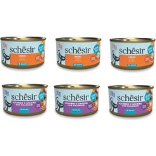 Schesir  2 Çeşit Karma Sardalyalı Sos Içinde Tamamlayıcı Kedi Konservesi 70 Gr. x 6 Adet
