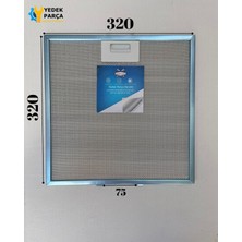Siemens Uyumlu Davlumbaz 32X32 cm Arka Aralık 7,5 cm Aspiratör Filtresi