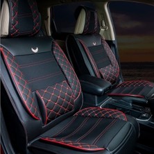 Toyota Yaris Cross Uyumlu Oto Koltuk Kılıfı Deri, Kumaş Jupiter Siyah Kırmızı