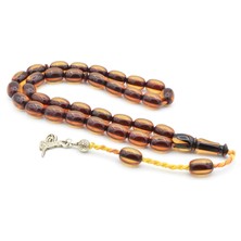 Sistemli Havşalı Kapsül Kesim Bej Sıkma Kehribar Tesbih