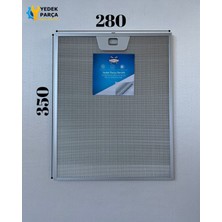 Arçelik Uyumlu En 28 cm Boy 35,1 cm Aspiratör Davlumbaz Metal Yağ Filtresi (Tek Tırnaklı)