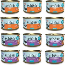 Schesir  2 Çeşit Karma Sardalyalı Sos Içinde Tamamlayıcı Kedi Konservesi 70 Gr. x 12 Adet