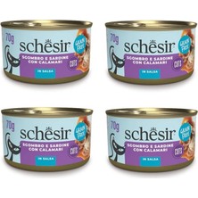 Schesir  Sardalya ile Uskumrulu Sos Içinde Tamamlayıcı Kedi Konservesi 70 Gr. x 4 Adet