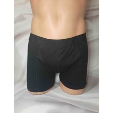 Siyah %94 Pamuk %6 Elastan Tutku Rahat Kullanışlı Esnek Erkek Boxer