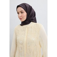 Twill Ipek Eşarp Tina Kahve