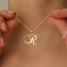 Nox Jewelry 925 Ayar Gümüş Kişiye Özel El Yazısı Harf Kolye