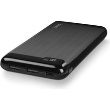 Ttec PowerSlim LCD Taşınabilir Şarj Cihazı 10000mAh 2.1A USB-C ve USB-A Çift Çıkışlı Hızlı Şarj
