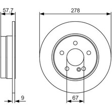 Bosch 0986479S96 - Fren Dıskı Arka Mercedes C-Class W204 S204 C204