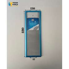 Esty Uyumlu Davlumbaz 13X48,5 cm Arka Aralık 4,5 cm Aspiratör Yağ Filtre