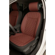 Nissan Primera P11.5 1999-2002 - Makyajlı Uyumlu Oto Koltuk Minderi Ergonomik Elegance 2'li Lüks Set Kırmızı Siyah