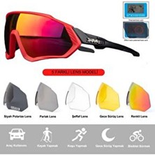 Kapvoe Daylight Değişebilir 5 Lens Mtb Polarize Bisiklet Spor Dağ Kayak Gözlüğü