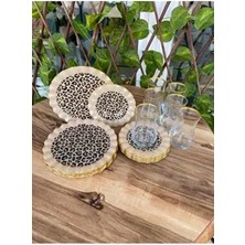 Belirtilmemiş Leopar Desenli Kıvrımlı 18 Parça Çay Keyfi Seti