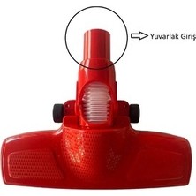 Fantom P1200 Pratik Süpürge Tekerlekli Emici Başlık Kırmızı (Yuvarlak Giriş)