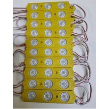 Belirtilmemiş 10 Adet 1.5 Watt Amber Modül LED 2835 Sarı Renk Mercekli 12 Volt Ultra Parlak Işık