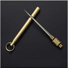 Nargile Store Anahtarlık Nargile Folyo Delme Iğnesi Düz Desenli Çelik Materyal ile Şık Görünüm