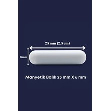 Mr. Crowley Manyetik Balık 25 mm x 6 mm Plastik Silindirik Laboratuvar 1 Adet Dayanıklı