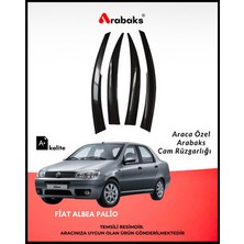 Arabaks Fiat Albea Palio Cam Rüzgarlığı 4’lü Takım Dayanıklı Malzeme Kolay Montaj Mugen Tip