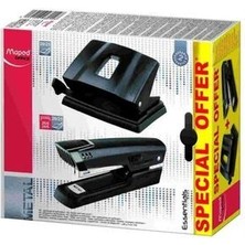 Maped Essentials Set Metal Zımba Makinası + 20/25 Sayfa Kapasiteli Delgeç 3154148980148