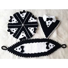 Belirtilmemiş El Örgüsü 3'lü Damat Takım Lif Çeyizlik Türkiye Menşeli Özel Tasarım Kullanışlı Ürün