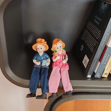 Big Store Sallanan Ayaklı Kova Taşıyan ve Bahçe Makası Tutan Çocuk Biblosu - Dekoratif