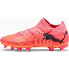 Puma Future 7 Match FgAg Erkek Pembe Turuncu Krampon (Çim Zemin) 10771503