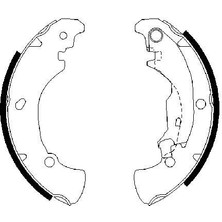 Bosch 0986487560 - F026004560 Arka Pabuç Balata Bravo Brava 1.2 1.6 1.8 1.9jtd 95-01 Marea 1.4 1.6 1.8 1.9jtd