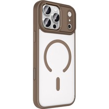 Apple iPhone 17 Pro Max Kılıf Wireless Şarj Özellikli Zore Krom M-Safe Silikon Kapak