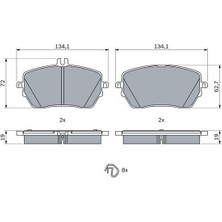 Bosch 0986424887 - Fren Balatası On Mercedes W177 W247 C118