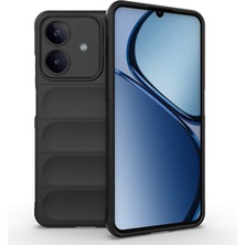 Mastersonic Realme C63 Kılıf Esnek Tpu Oyuklu Arka Yüzey Tasarımlı Zore Etnik Silikon Kapak - Siyah