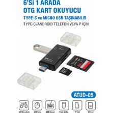 Çok Fonksiyonlu 6 In 1 Otg Kart Okuyucu – Telefon -Tablet Pc Uyumlu