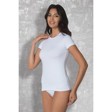 Doreanse Kadın Modal Yuvarlak Yaka Kısa Kollu T Shirt 9367