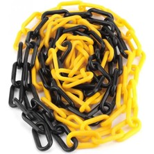 8mm Plastik Trafik Zinciri, Sarı Siyah (25 Metre)