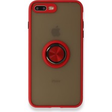 Pilanix Apple Iphone 7 Plus Kılıf Kamera Korumalı Yüzüklü Manyetik Standlı Arkası Buzlu Iring Kapak