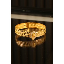  Başak Model Rize Tuğralı Kelepçe Altın Bilezik CGKKLP0165