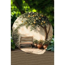 Limon Ağacı ve Bahçe Temalı Uv Baskı Mdf Duvar Süsü – 33X33 cm & 20X20 cm DT216