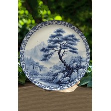 Mavi Beyaz Doğa Manzaralı Uv Baskı Mdf Duvar Süsü – 33X33 cm & 20X20 cm DT217