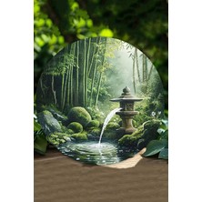 Japon Bahçesi ve Bambu Temalı Uv Baskı Mdf Duvar Süsü – 33X33 cm & 20X20 cm DT214