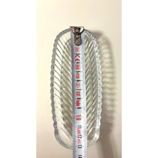 Şeffaf 14CM Mini Cam Sunum Tabağı Çiftli Paket Beyaz