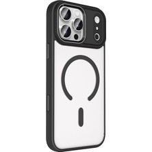 Apple iPhone 17 Pro Kılıf Wireless Şarj Özellikli Zore Krom M-Safe Silikon Kapak