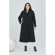 Fagi Kadın Büyük Beden  Mendil Yaka Manto