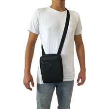 BYZ-3010 Erkek Çapraz Çanta, El Çantası, Omuz Çantası, Ayarlanabilir Askılı Siyah 17X24X6CM