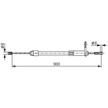 Bosch 1987477847 - Fren Halatı Arka Sag Park Frenı Mercedes W202 W203 CL203 S203 C209 A209