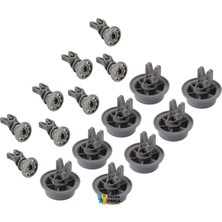 Beko Uyumlu Bulaşık Makinesi Sepet Tekerleği 8 Alt 8 Üst Teker Takımı