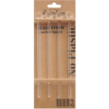 Şeffaf 4'lü Cam Latte Kaşığı, 21 Cm, Şık ve Kullanışlı Set